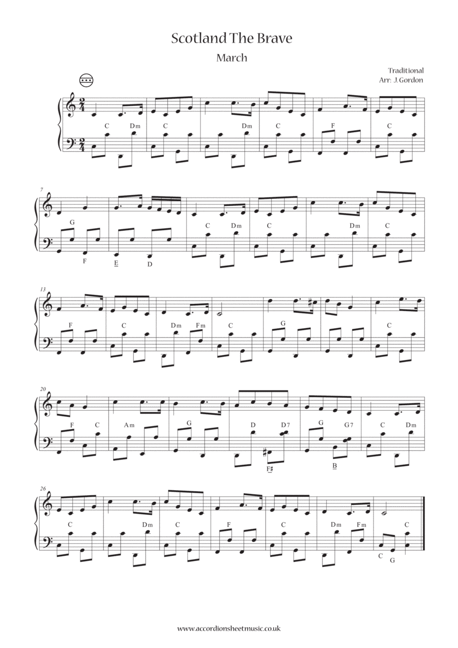 Scotland The Brave (arr. Julia Gordon)