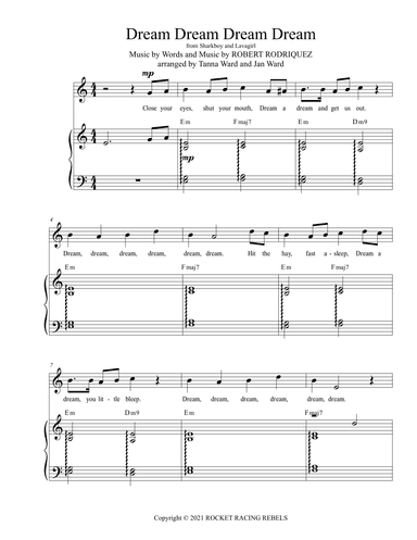 Dream Dream Dream Dream (arr. Tanna Ward and Jan Ward)