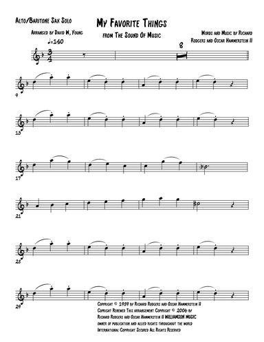My Favorite Things (arr. David W. Young)