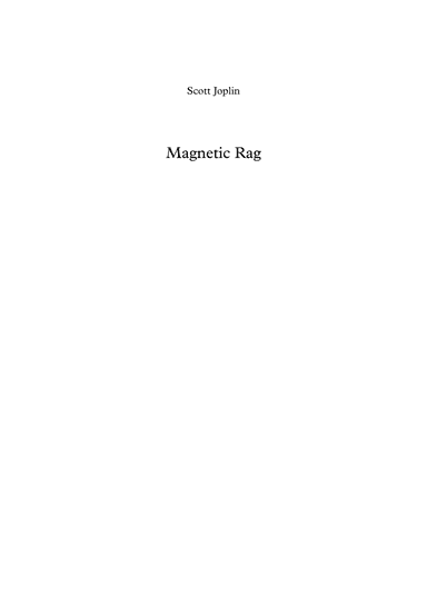 Magnetic Rag (arr. stephen whitehead)