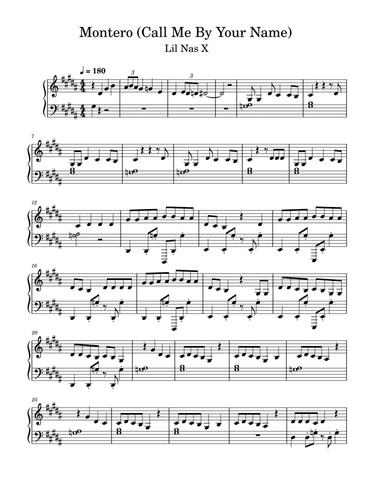 Montero (arr. SHEET MUSIC HUB)