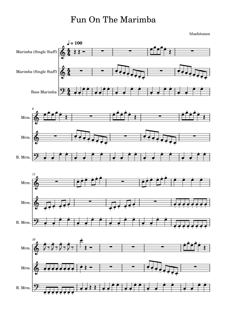 Fun on the Marimba - Sheet Music