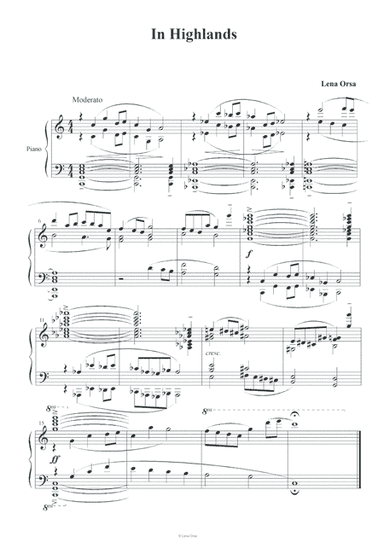 In Highlands for piano from Children's Album