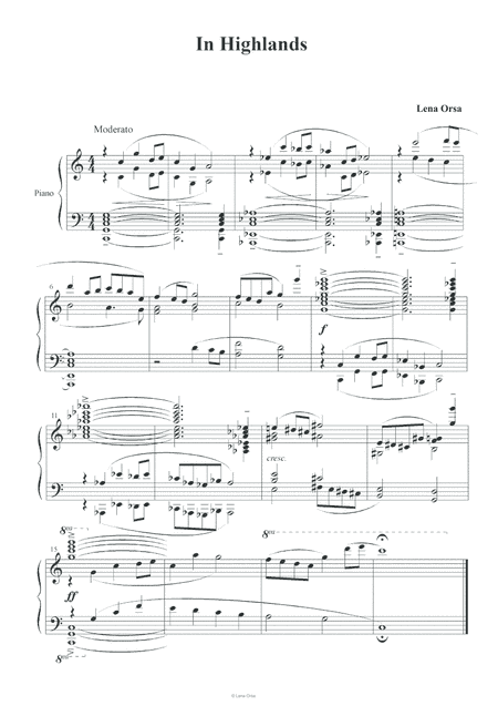 In Highlands for piano from Children's Album