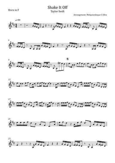 Shake It Off (arr. Melquisedeque C.Silva)