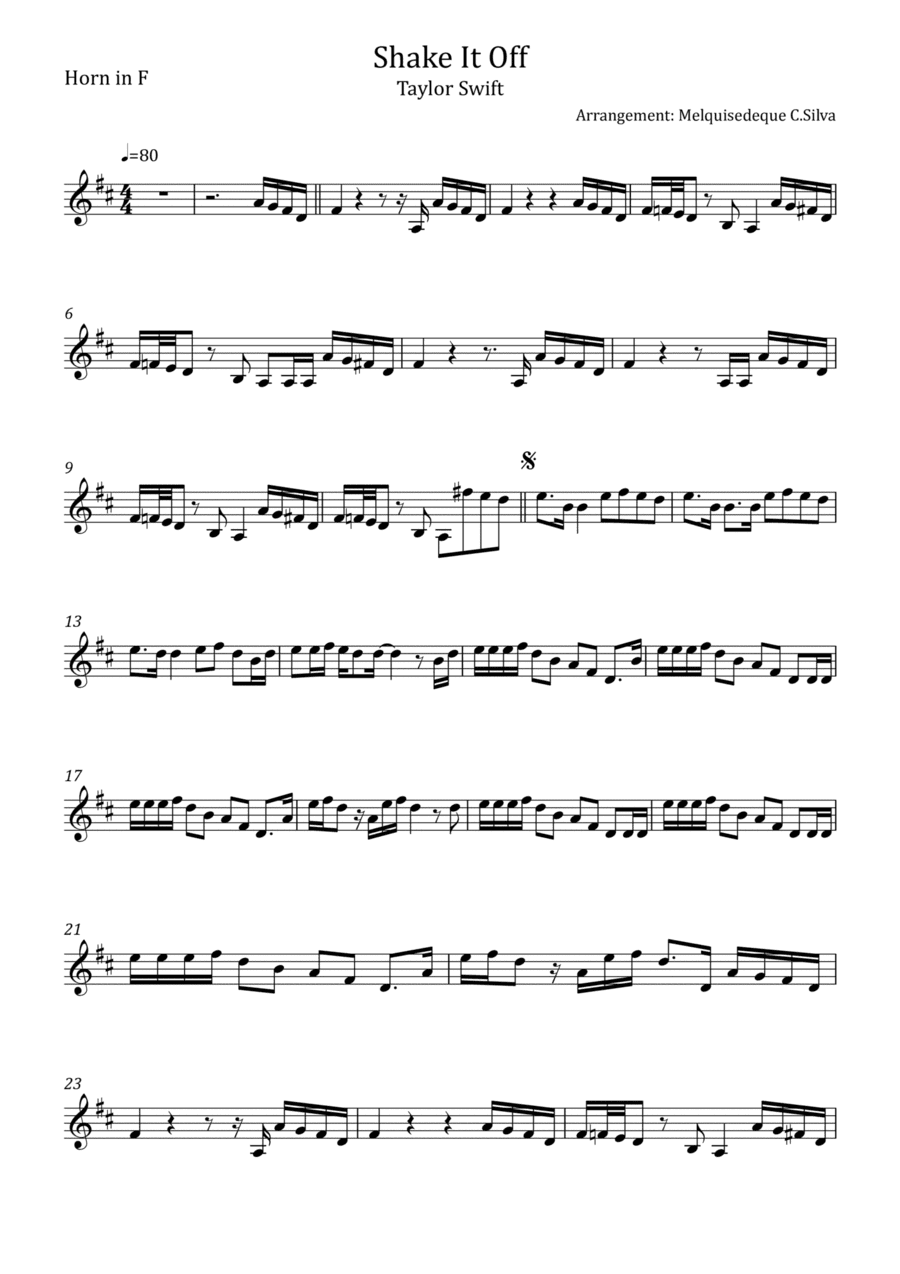 Shake It Off (arr. Melquisedeque C.Silva)
