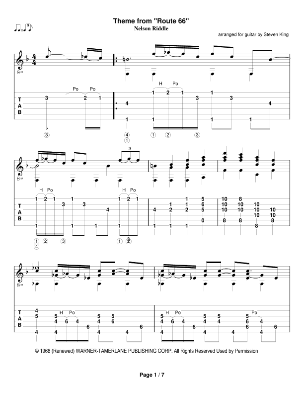 Theme From "route 66" (arr. Steven King)