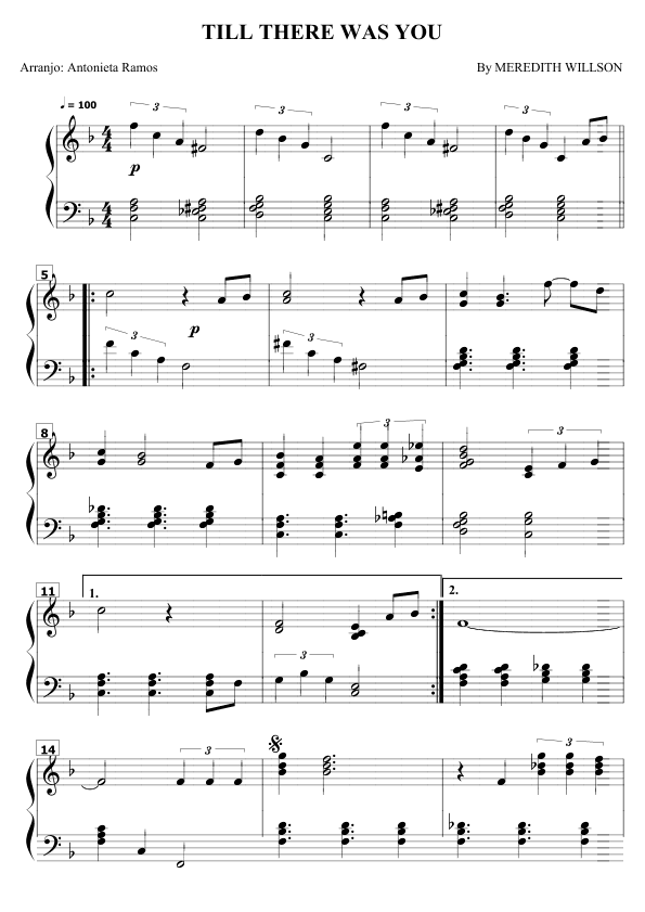 Till There Was You (arr. Antonieta Ramos Valverde)