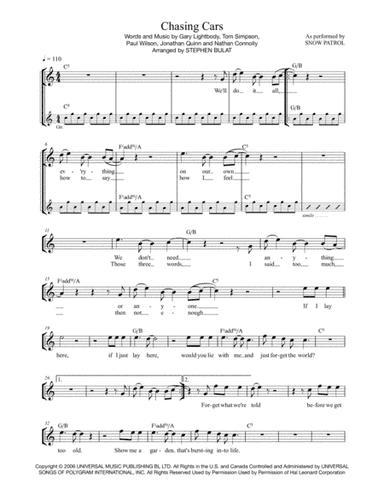 Chasing Cars (arr. Stephen Bulat)