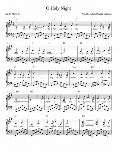 O Holy Night (arr. Cynthia Marie Dillard)