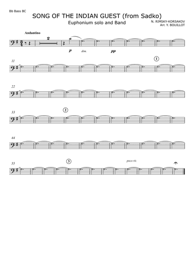 Song of the guest - Sadko - European set of parts (arr. Yves Bouillot)
