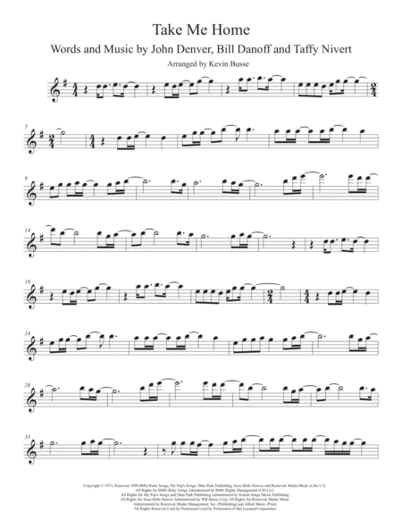 Take Me Home, Country Roads (arr. Kevin Busse)