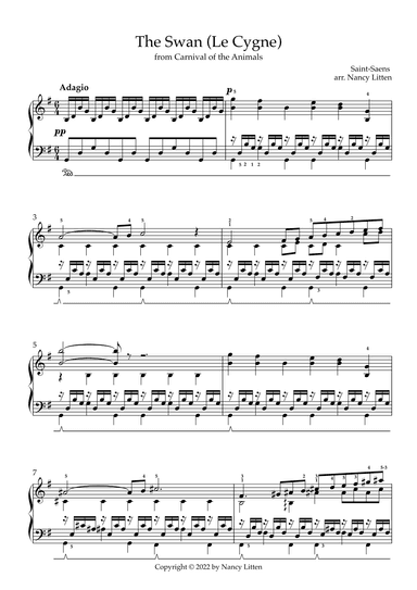 The Swan, from Carnival of the Animals (Saint Saens) (arr. Nancy Litten)