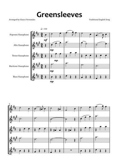 Greensleeves (arr. Glauco Fernandes)