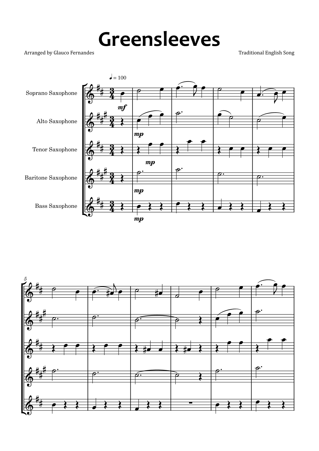 Greensleeves (arr. Glauco Fernandes)