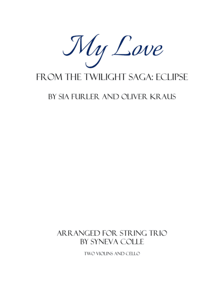 My Love (arr. Syneva Colle)