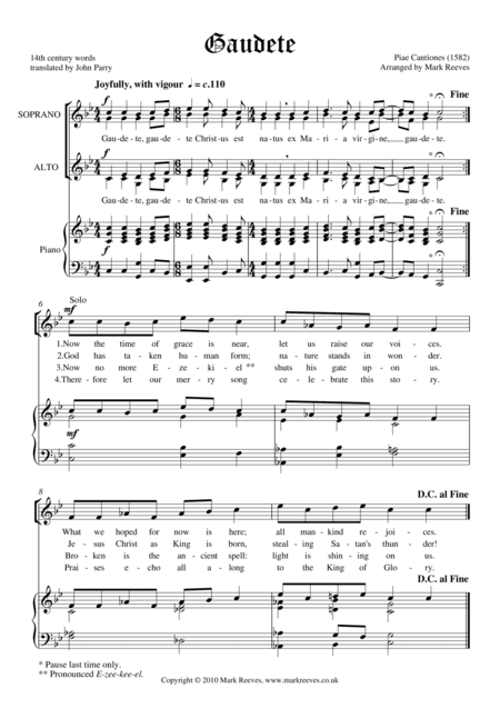 Gaudete (arr. Mark Reeves)