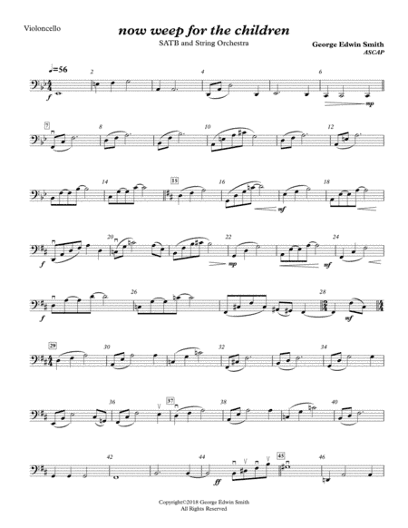 now weep for the children -4 Cello