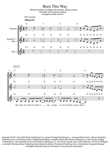 Born This Way (arr. Matt Lammin)