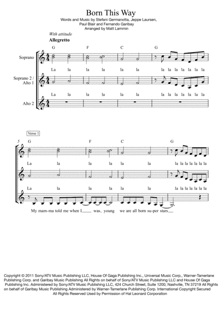 Born This Way (arr. Matt Lammin)