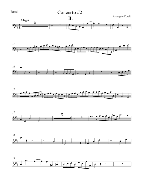 Concerto Grosso Op. 6 #2 Movement II (arr. theupperstaff.com)