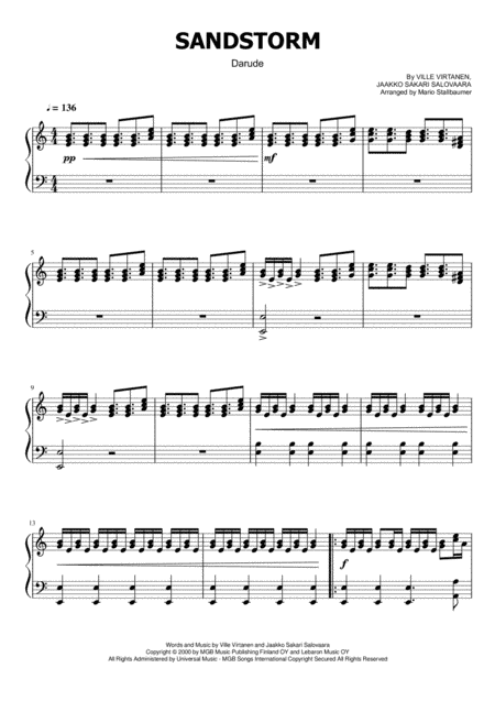 Sandstorm (arr. Mario Stallbaumer)