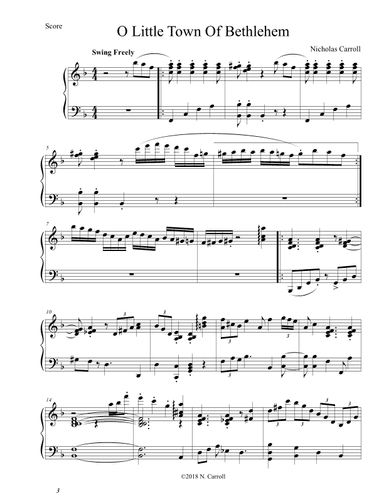 Oh Little Town of Bethlehem (arr. Nicholas Carroll)
