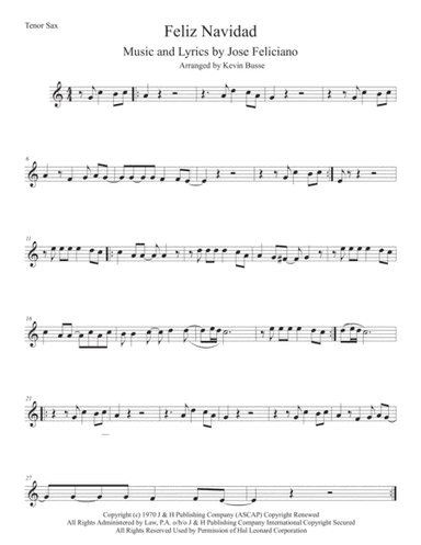 Feliz Navidad (arr. Kevin Busse)