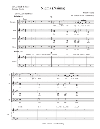 Niema (arr. Lenora Helm Hammonds)