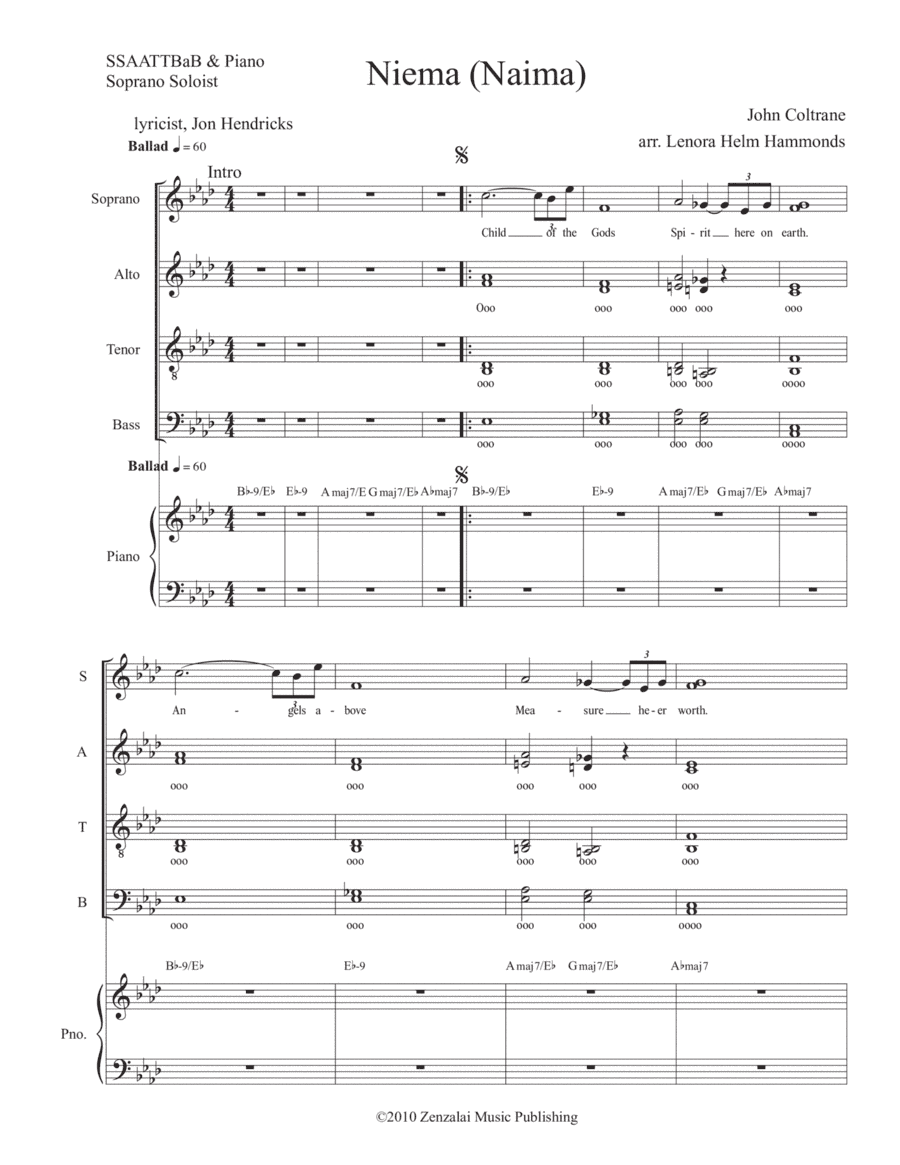 Niema (arr. Lenora Helm Hammonds)