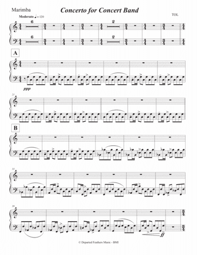 Concerto for Concert Band (2011) Marimba part