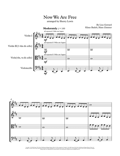 Now We Are Free (arr. Sherry Lewis)