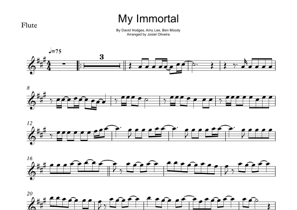 My Immortal (arr. Josiel Oliveira)