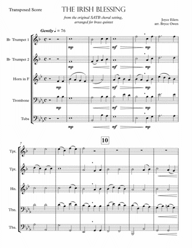 The Irish Blessing (arr. Bryce Owen)