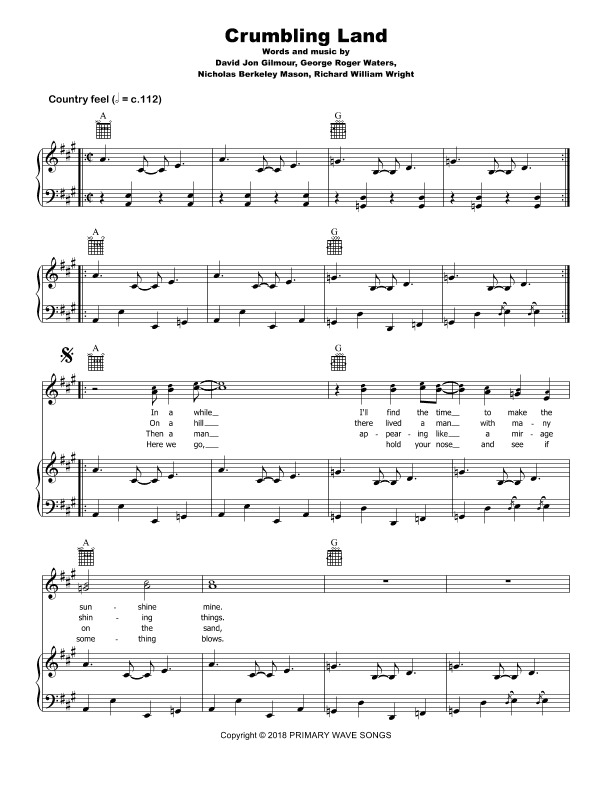 Crumbling Land (arr. Halfway House)