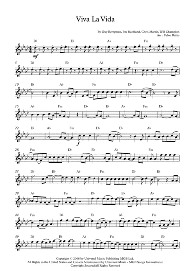 Viva La Vida (arr. Fabio Britto)