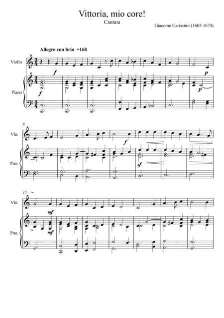 Giacomo Carissimi- Vittoria (Violin Solo) (arr. André Laitano)