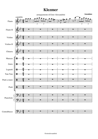 Klezmer per orchestra (arr. Ester Alessandrini)