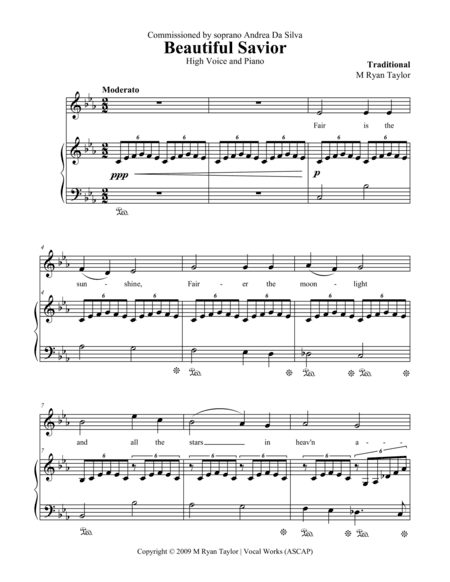 Beautiful Savior : High Voice and Piano (arr. M. Ryan Taylor)