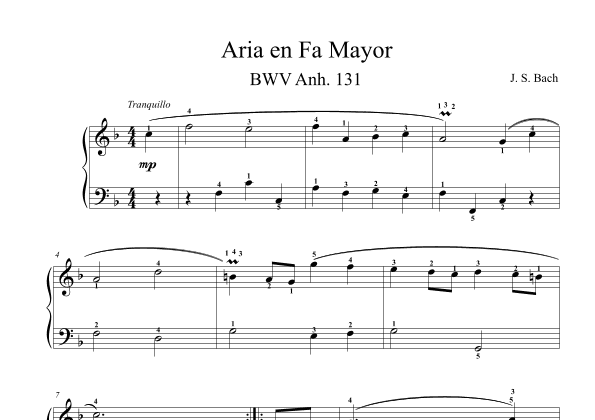 Aria en F Major - Ahn 131 (arr. Jofré Juan Pablo)