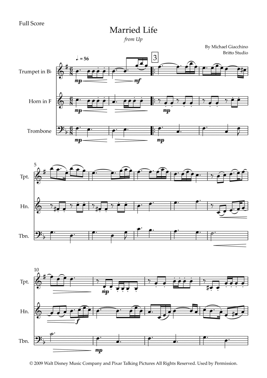 Married Life (arr. Fabio Britto)