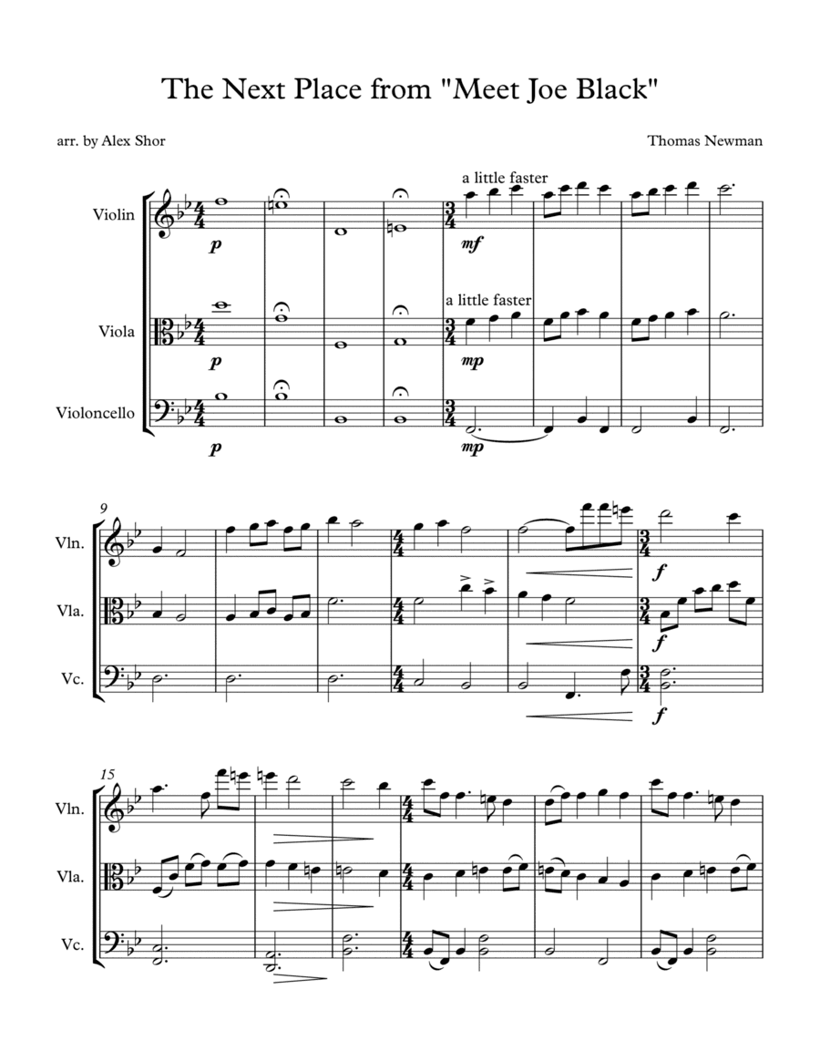 Meet Joe Black (arr. Alex Shor)
