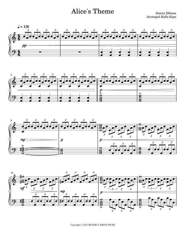 Alice In Wonderland (arr. Halle Kaye)