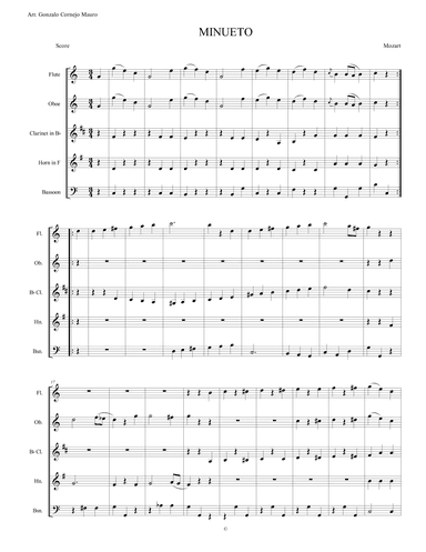 MINUET IN C (arr. GONZALO CORNEJO)