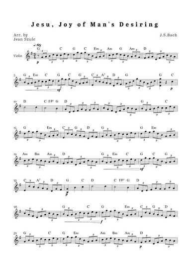 Jesu Joy of Man's Desiring (arr. Jean Szulc)