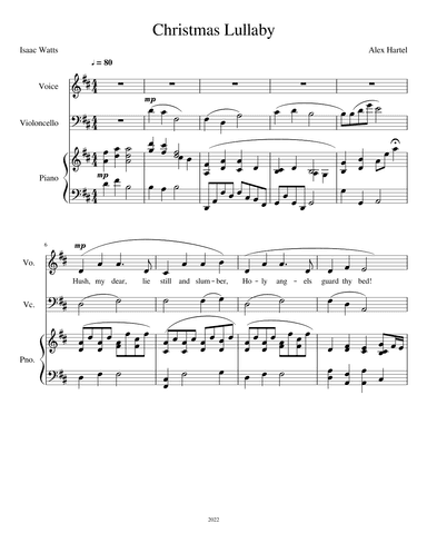 Christmas Lullaby (Hush, My Dear, Lie Still and Slumber)
