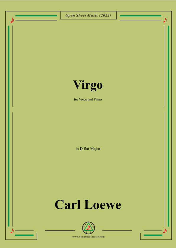 Loewe-Virgo,in D flat Major,for Voice and Piano (arr. OSM Press)