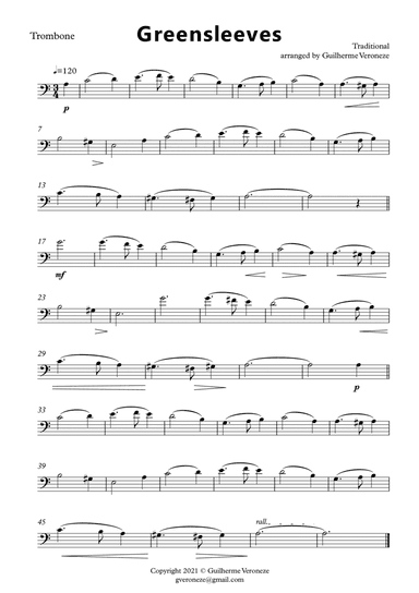 Greensleeves (Trombone duet) (arr. Guilherme Veroneze)