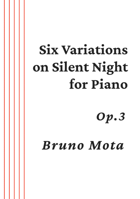 Six Variations on Silent Night Op.3 (arr. Bruno Mota)