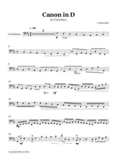 Canon in D (arr. Márcio Silva)